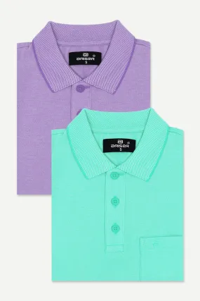 Golf Polo - Collar T-Shirts Pack Of 2 Combo For Men | Ariser