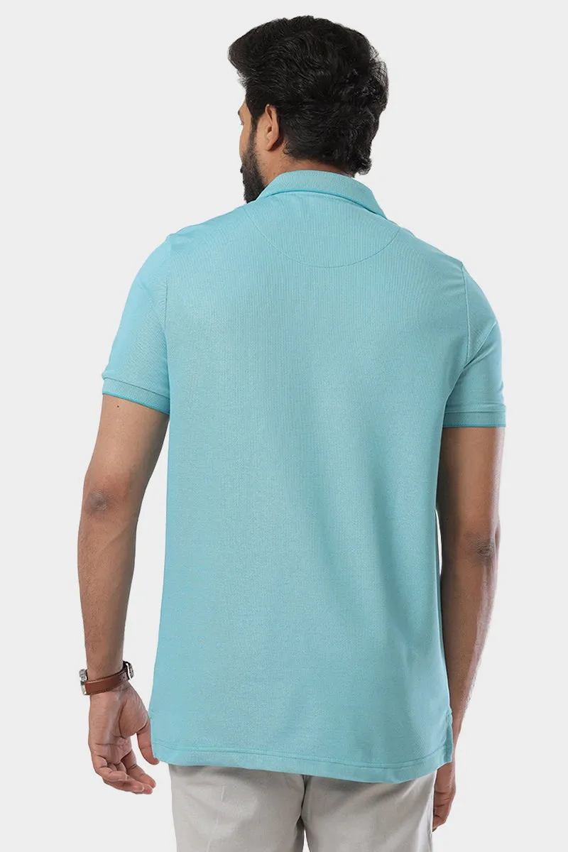 Golf Polo  -  Greenish Blue T-Shirts For Men | Ariser