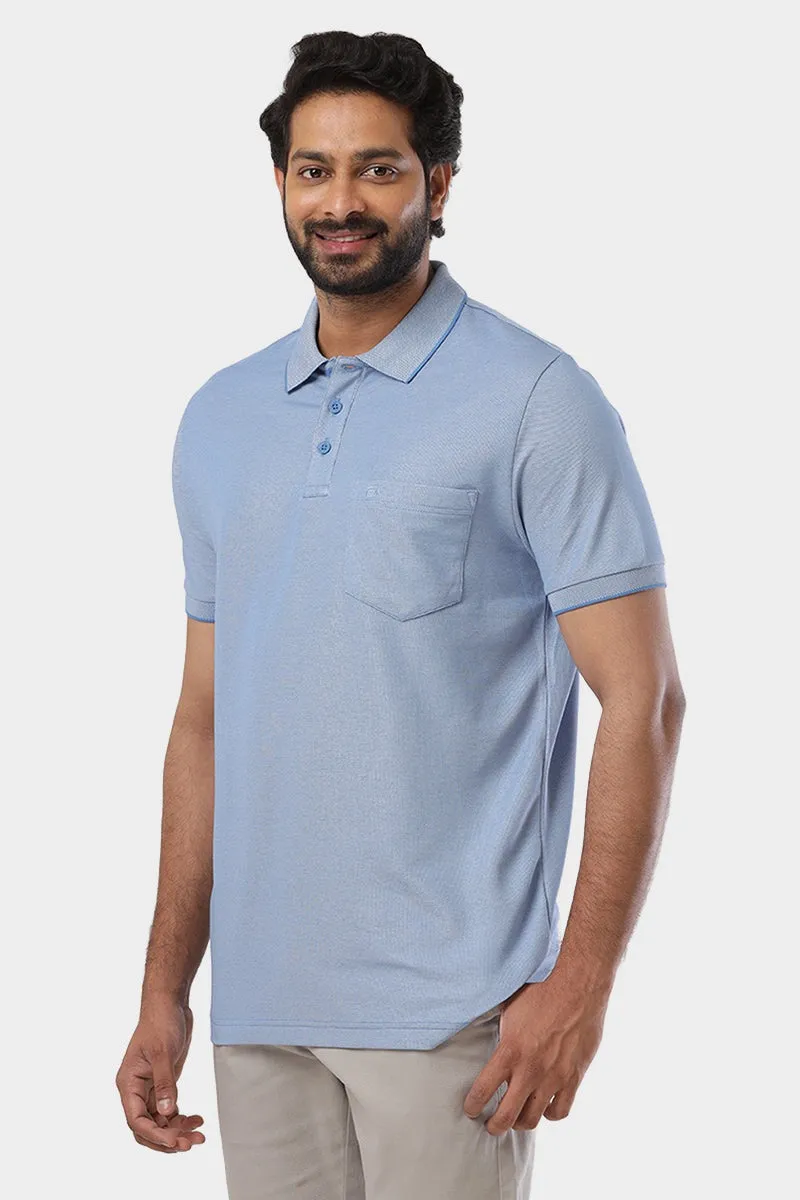 Golf Polo  -  Light Purple Blue T-Shirts For Men | Ariser