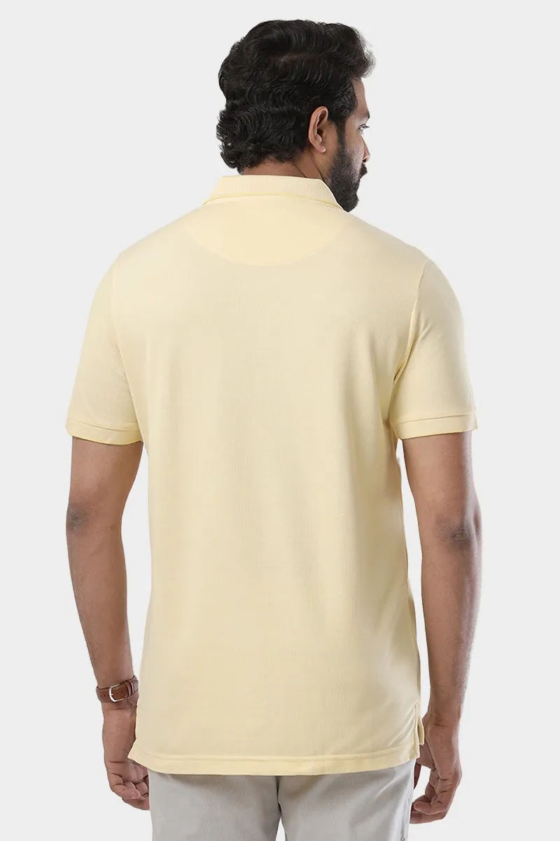 Golf Polo  -  Pastel Yellow T-Shirts For Men | Ariser