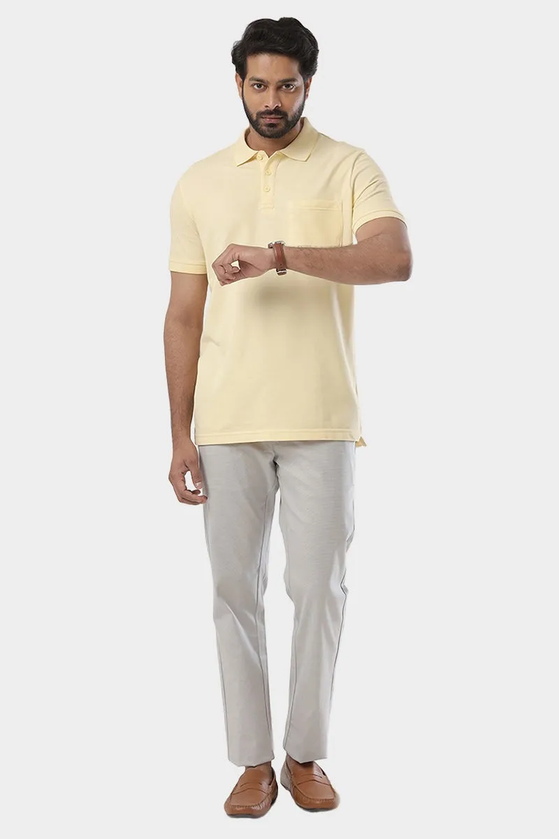 Golf Polo  -  Pastel Yellow T-Shirts For Men | Ariser