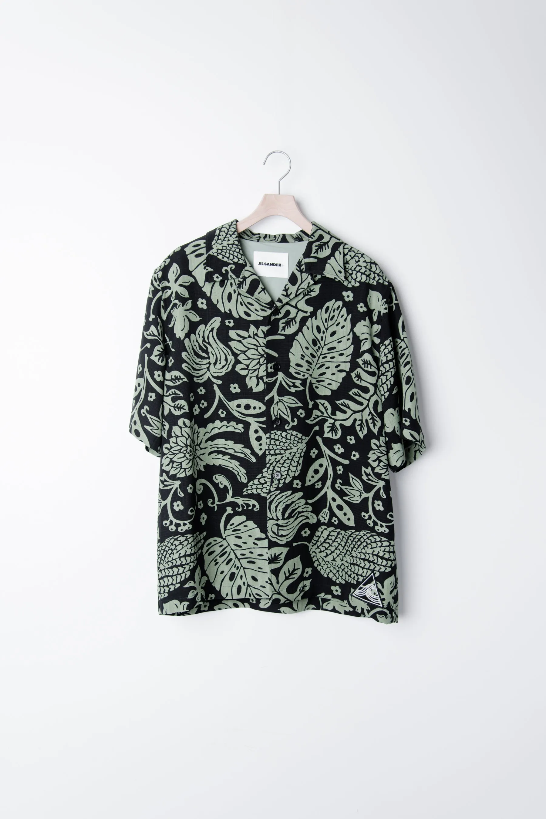 Hawaiian Flower Print Shirt Green JPUU601605