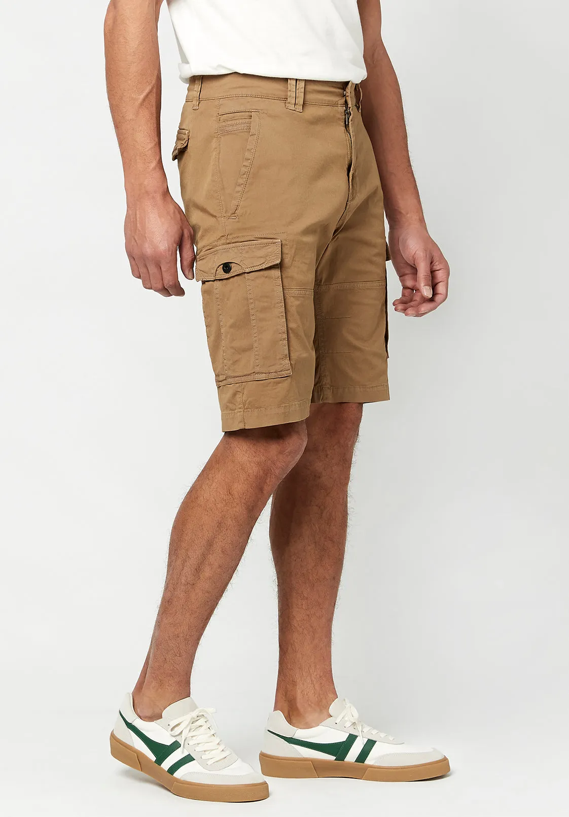 Hortus Men's Cargo Shorts in Tan - BM23587