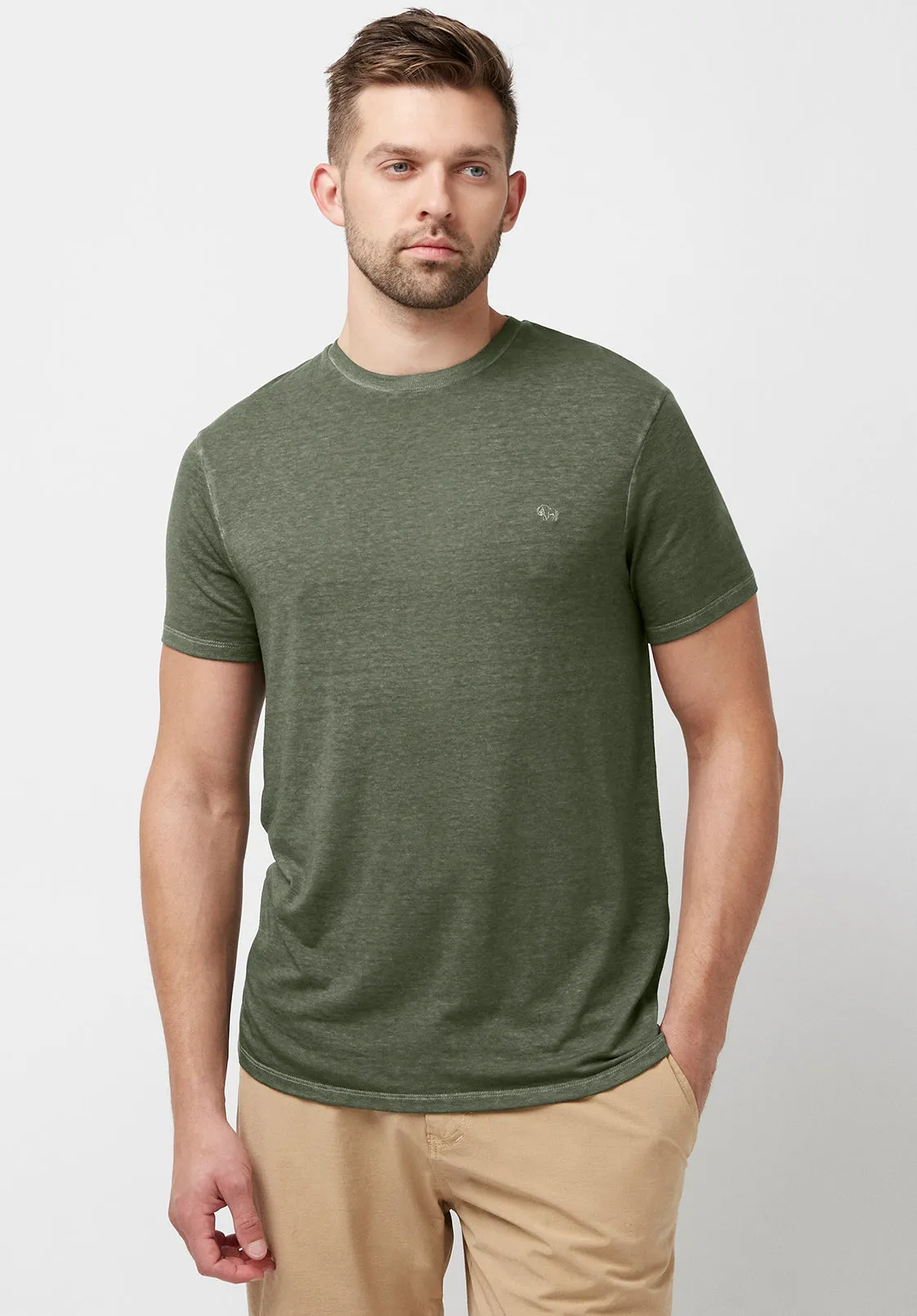 Kathin Faded Army Green T-Shirt - BM23968