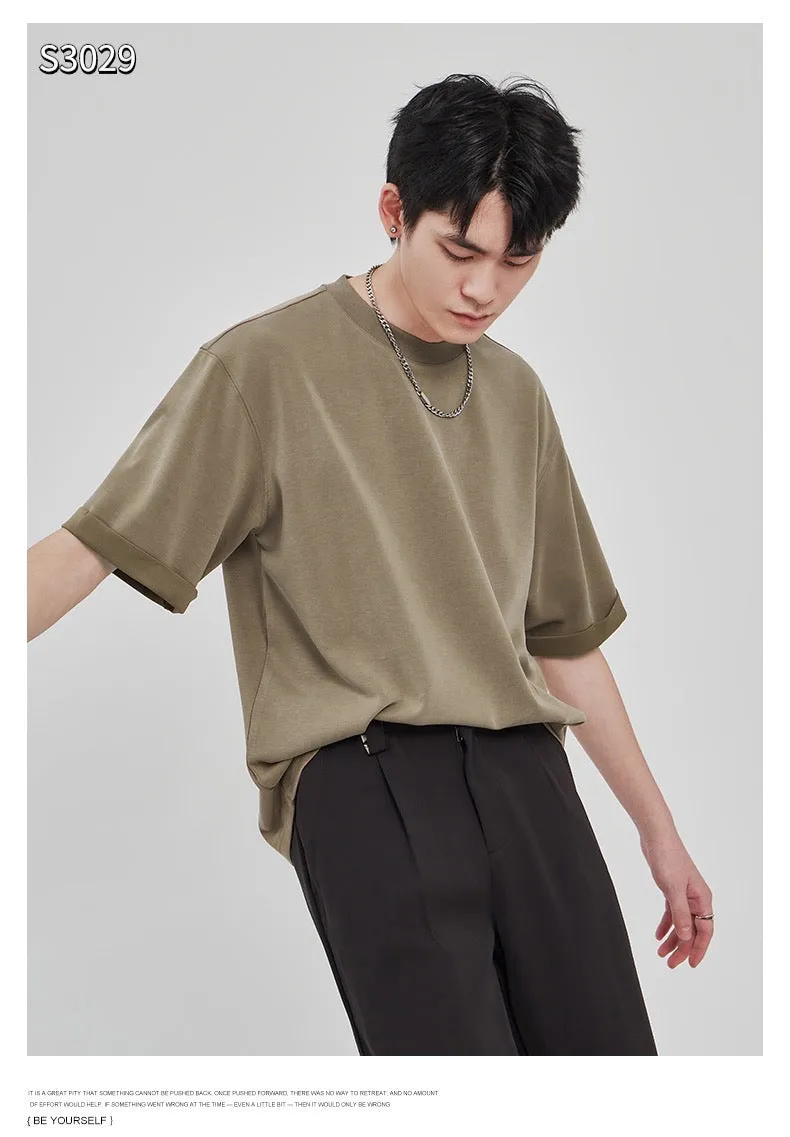 Khaki Basic Oversize Tee Gracell Material - 3029