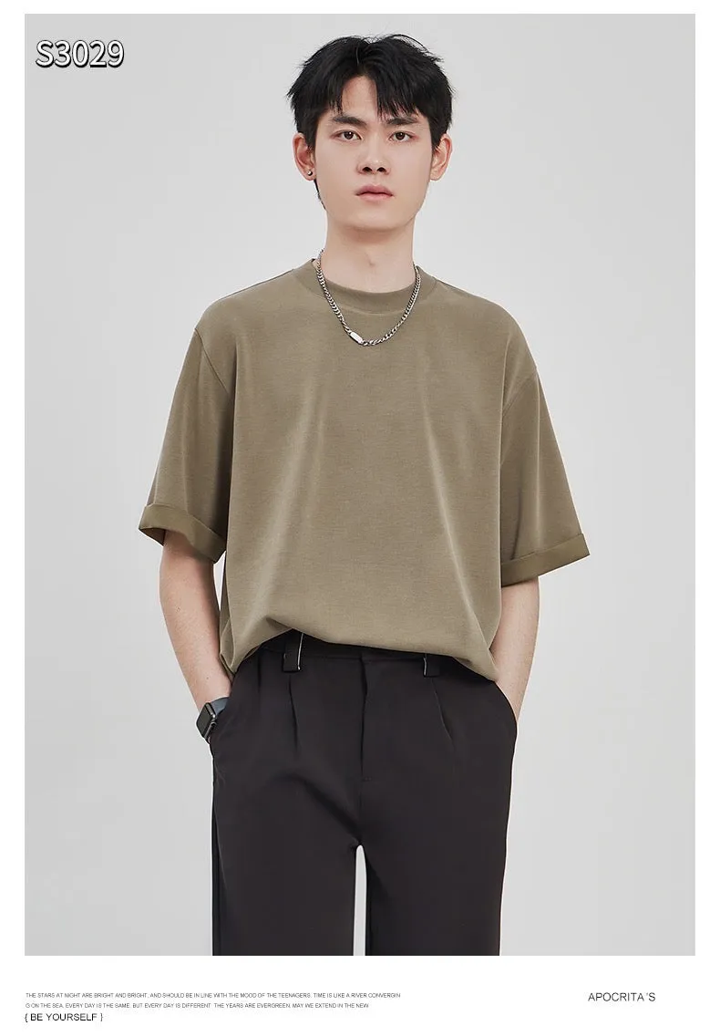 Khaki Basic Oversize Tee Gracell Material - 3029