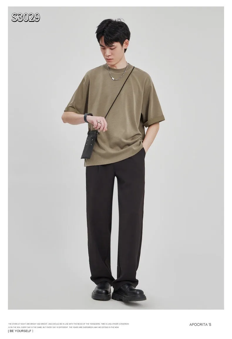 Khaki Basic Oversize Tee Gracell Material - 3029