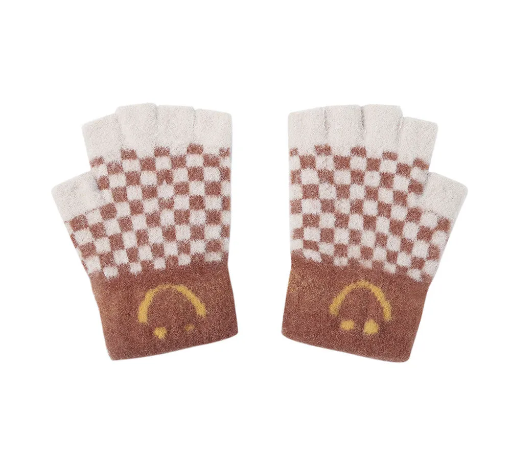 Kids Knit Fingerless Ultra Plush Knit Gloves