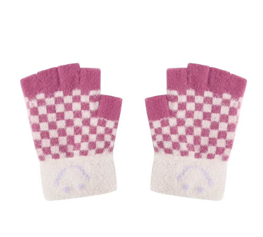 Kids Knit Fingerless Ultra Plush Knit Gloves