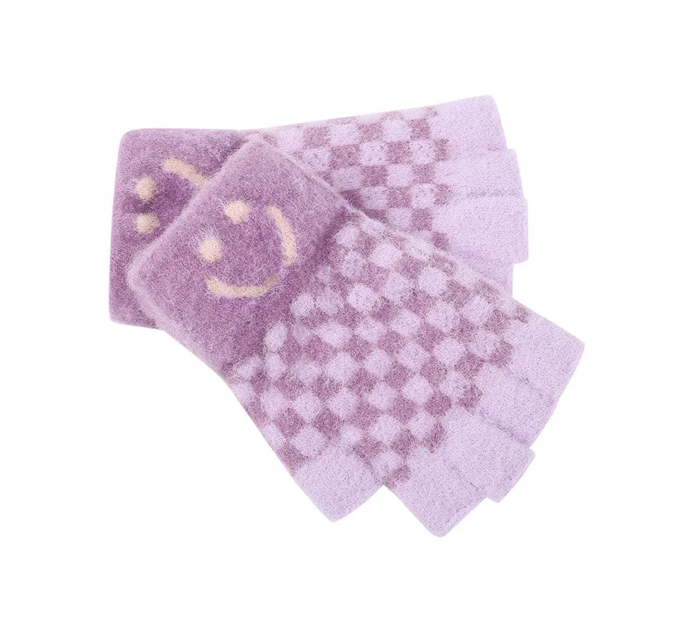 Kids Knit Fingerless Ultra Plush Knit Gloves