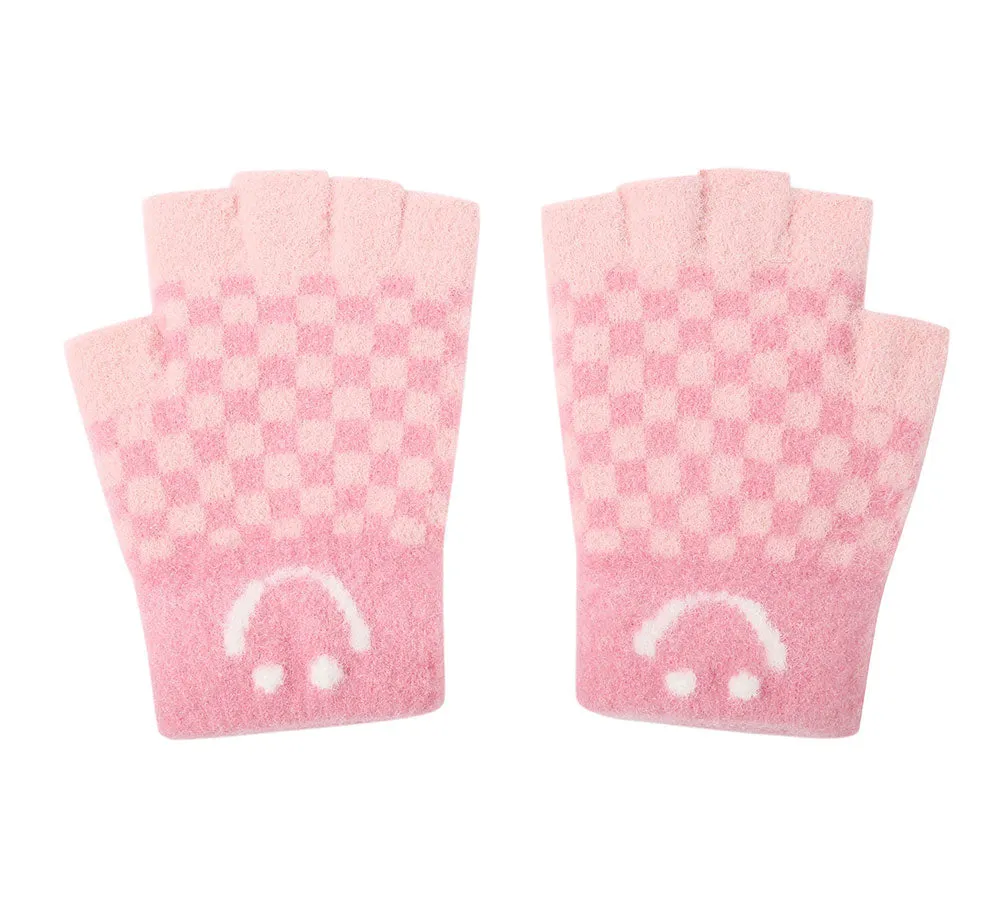 Kids Knit Fingerless Ultra Plush Knit Gloves