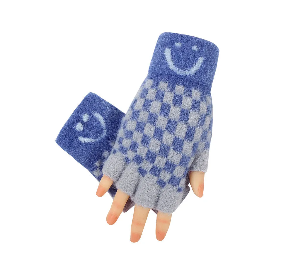 Kids Knit Fingerless Ultra Plush Knit Gloves