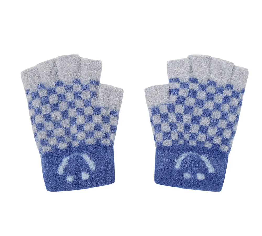 Kids Knit Fingerless Ultra Plush Knit Gloves