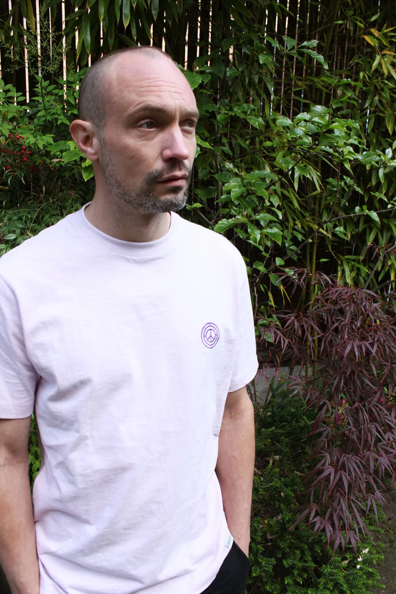 KIN Mens GOTS Organic Cotton Tee - Lavender Pink