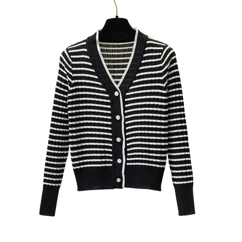 LA ELLE Women's Elegant Fashion Knitted Cardigan Sweater Jacket