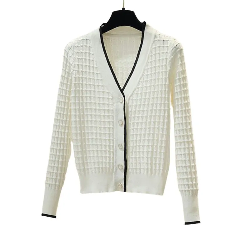 LA ELLE Women's Elegant Fashion Knitted Cardigan Sweater Jacket