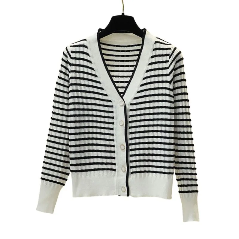 LA ELLE Women's Elegant Fashion Knitted Cardigan Sweater Jacket