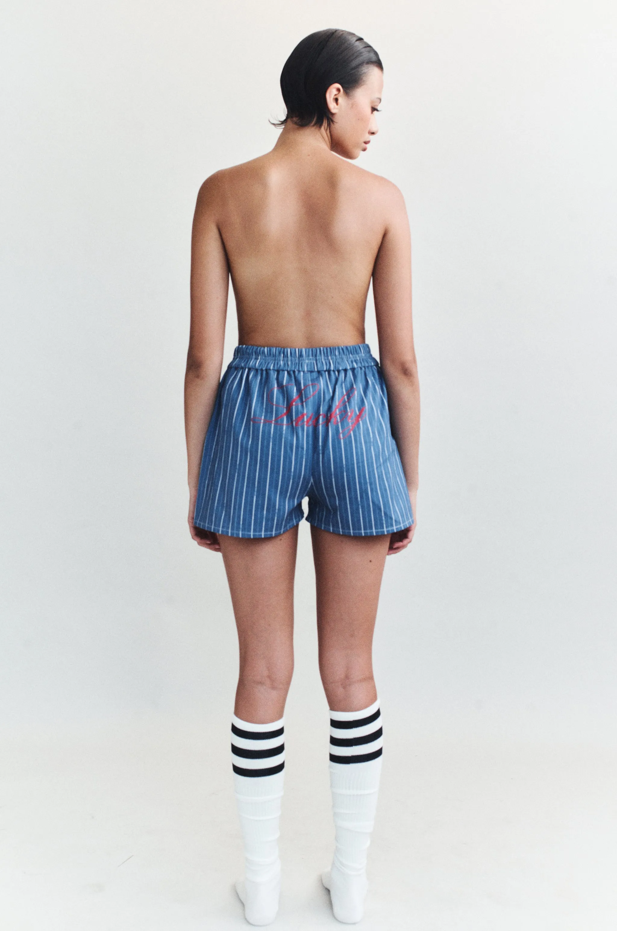 Lucky Boxer Briefs | Blue Pinstripe