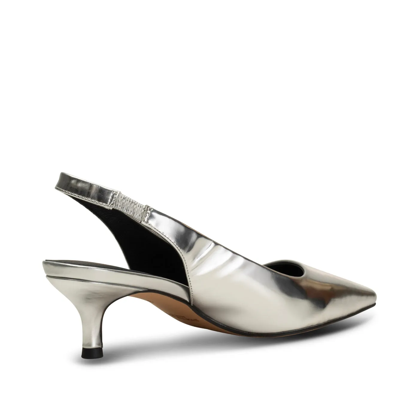 Maxine slingback læder - SILVER METALLIC