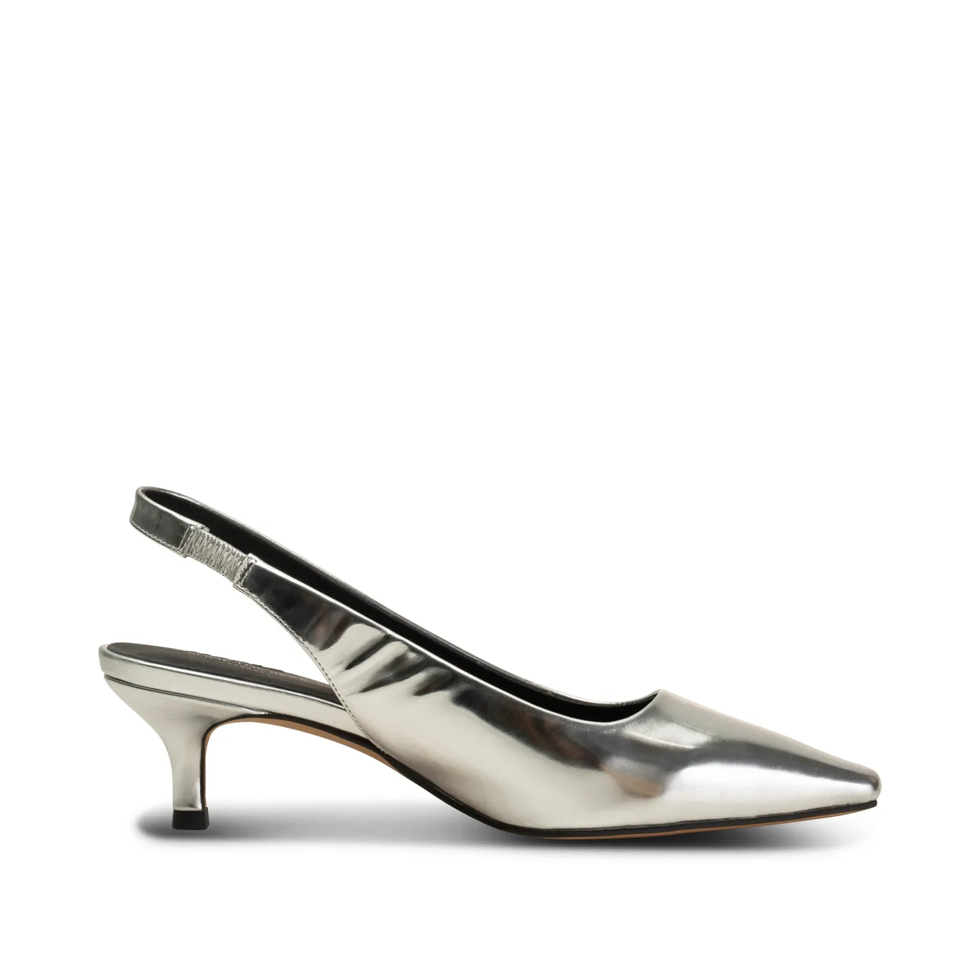 Maxine slingback læder - SILVER METALLIC