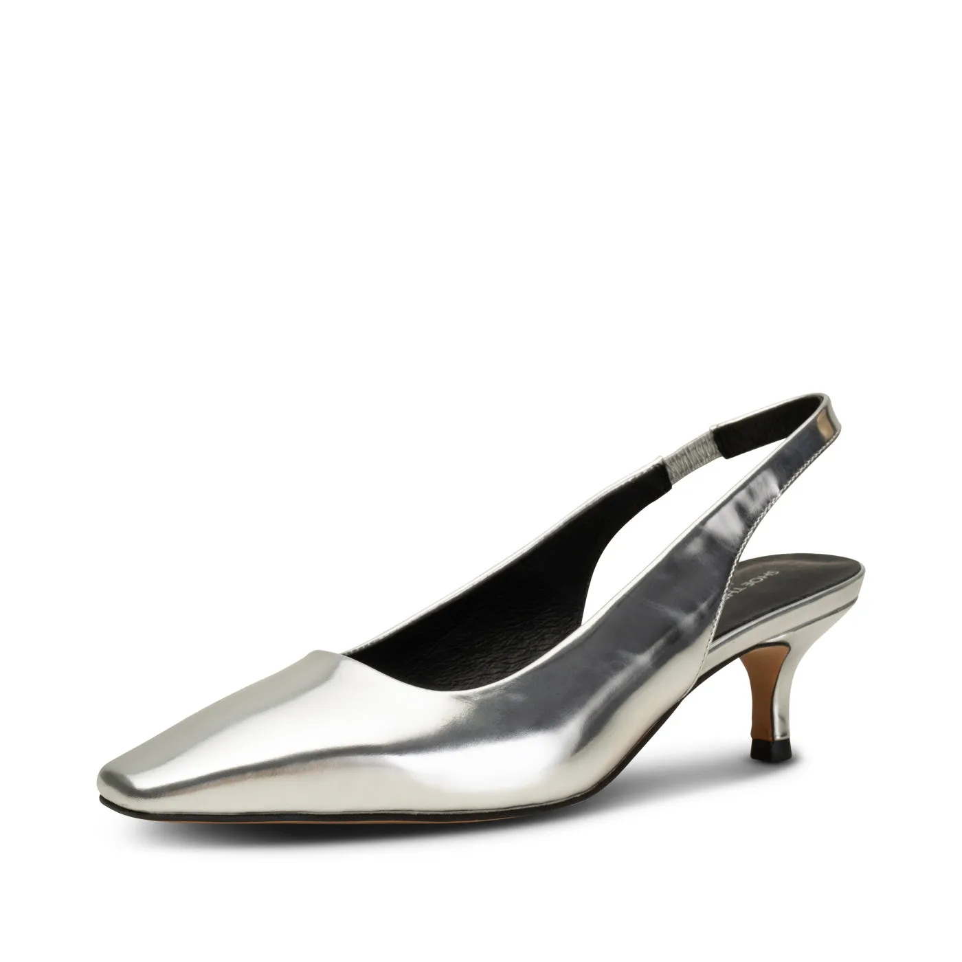 Maxine slingback læder - SILVER METALLIC