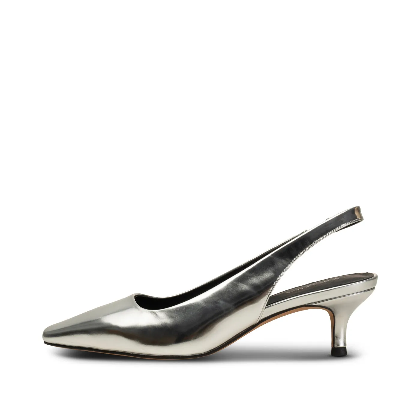 Maxine slingback læder - SILVER METALLIC