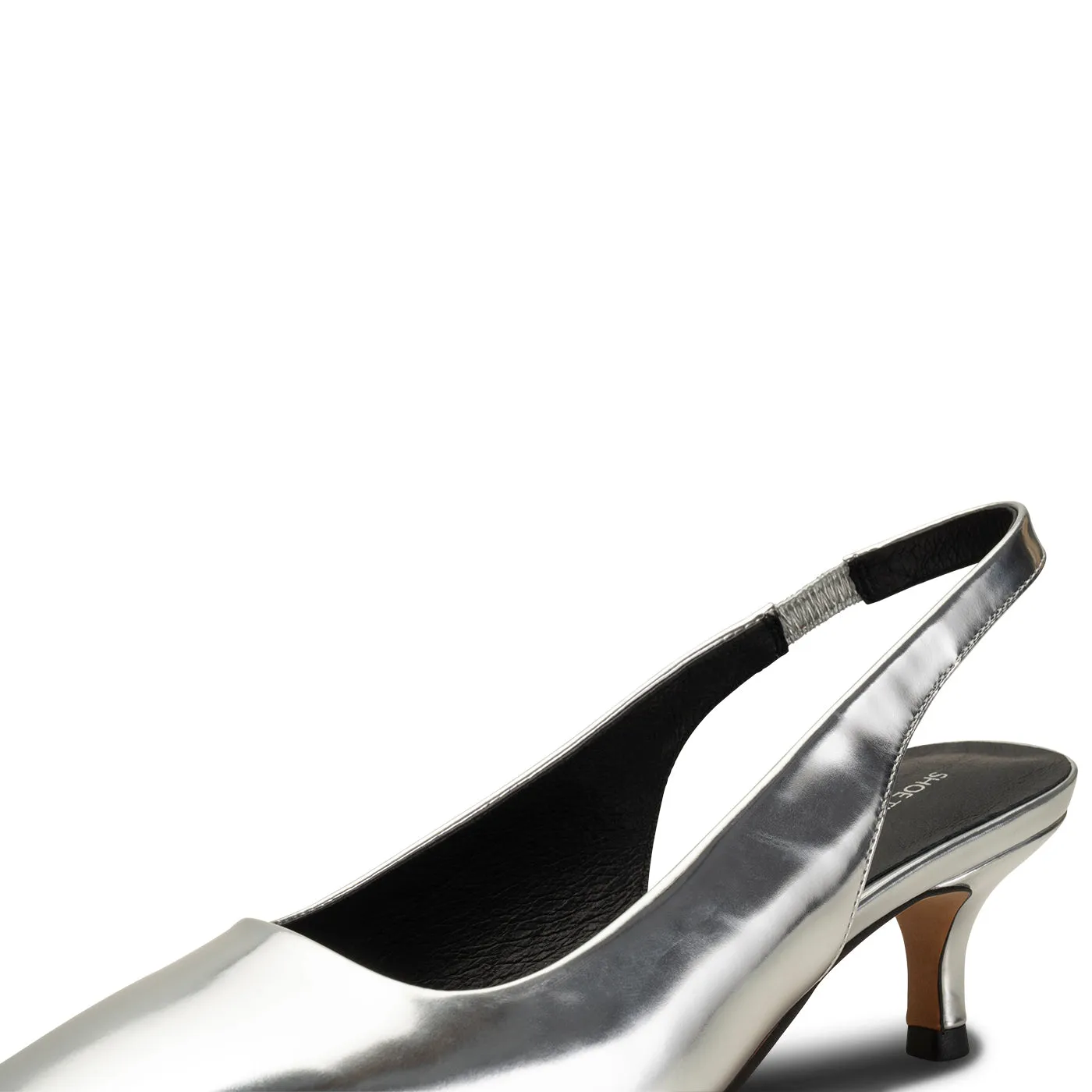 Maxine slingback læder - SILVER METALLIC