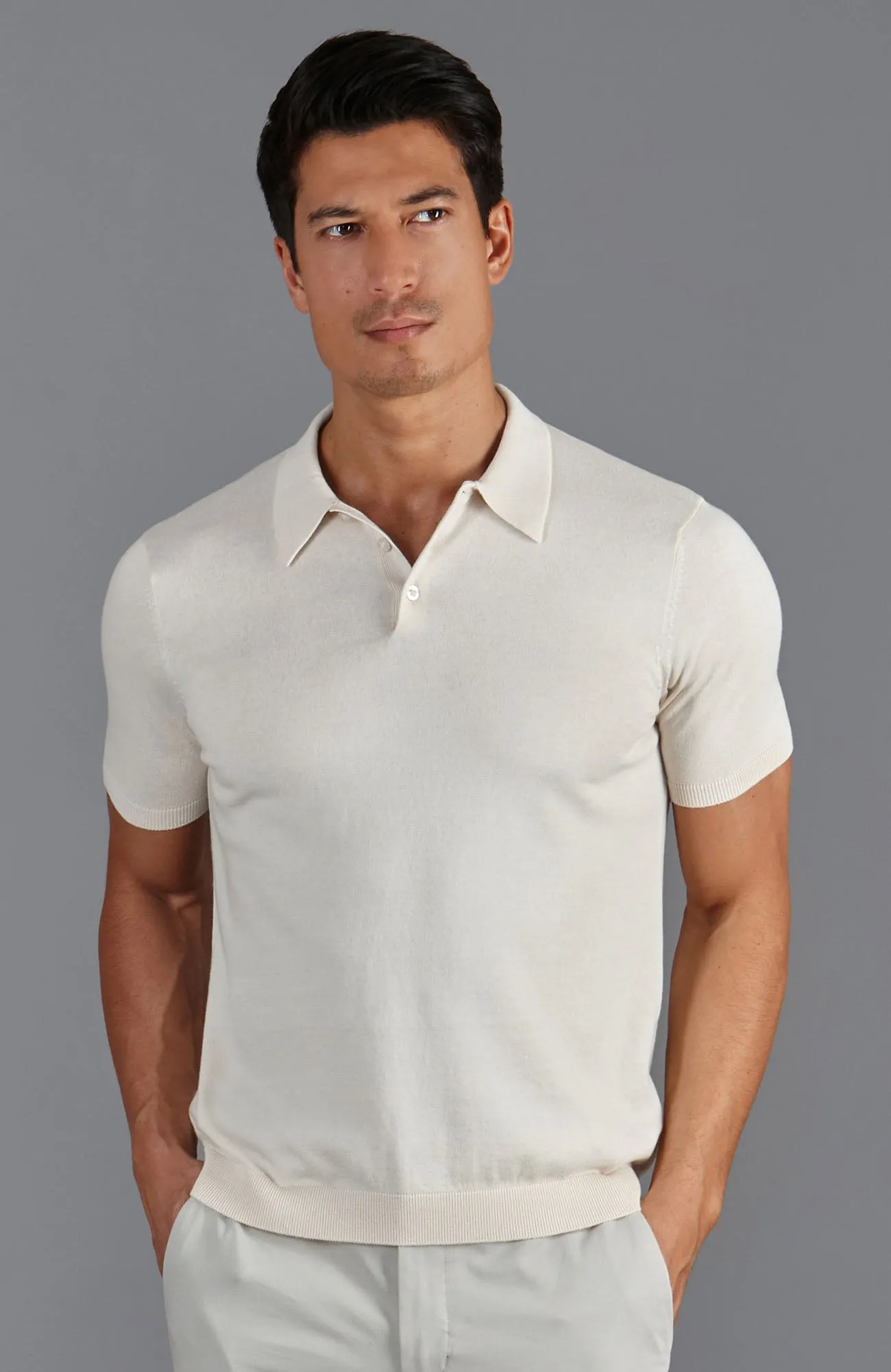 Mens Ultra Fine Cotton Short Sleeve Polo Shirt