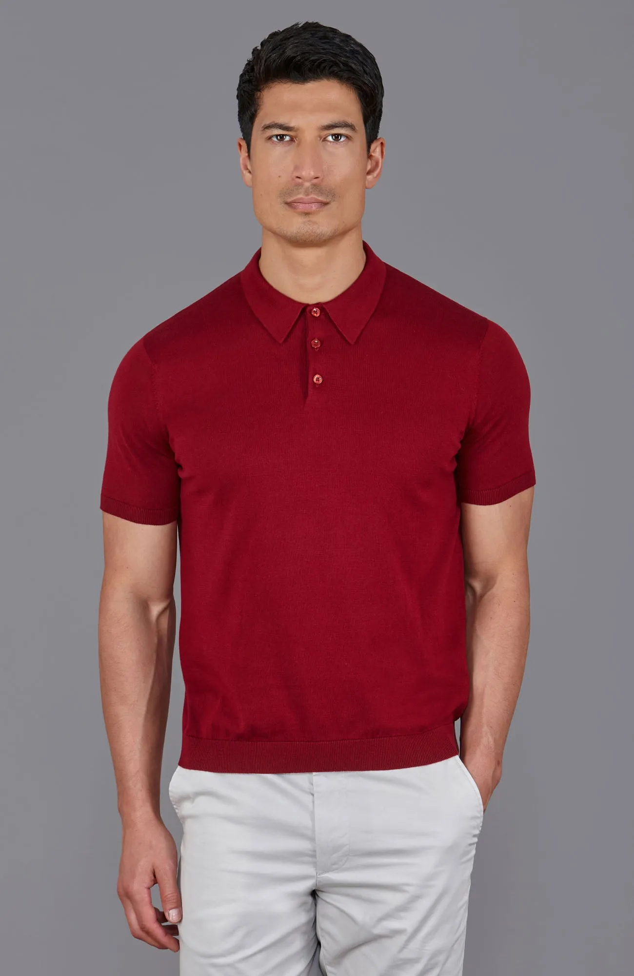 Mens Ultra Fine Cotton Short Sleeve Polo Shirt