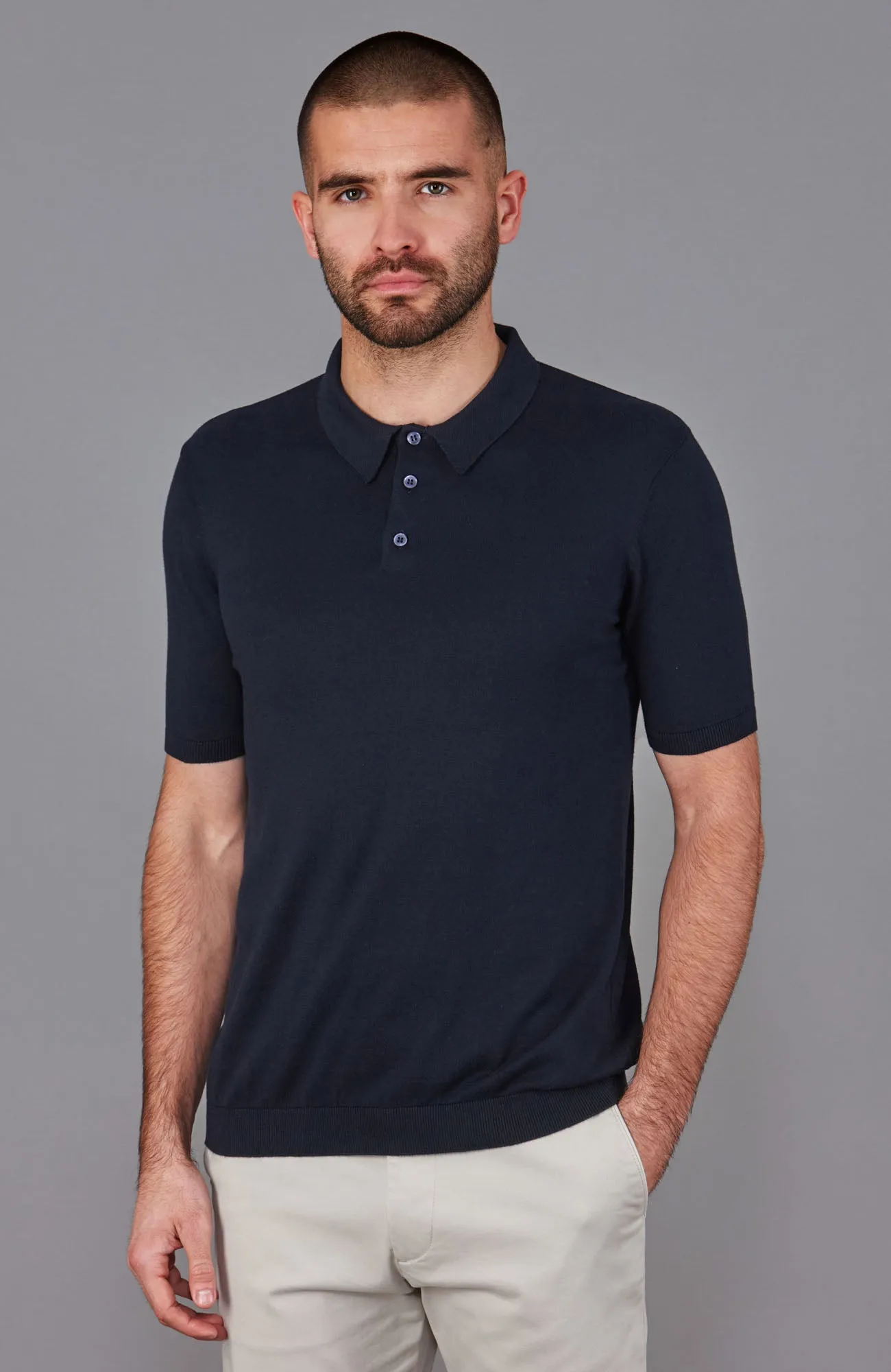 Mens Ultra Fine Cotton Short Sleeve Polo Shirt