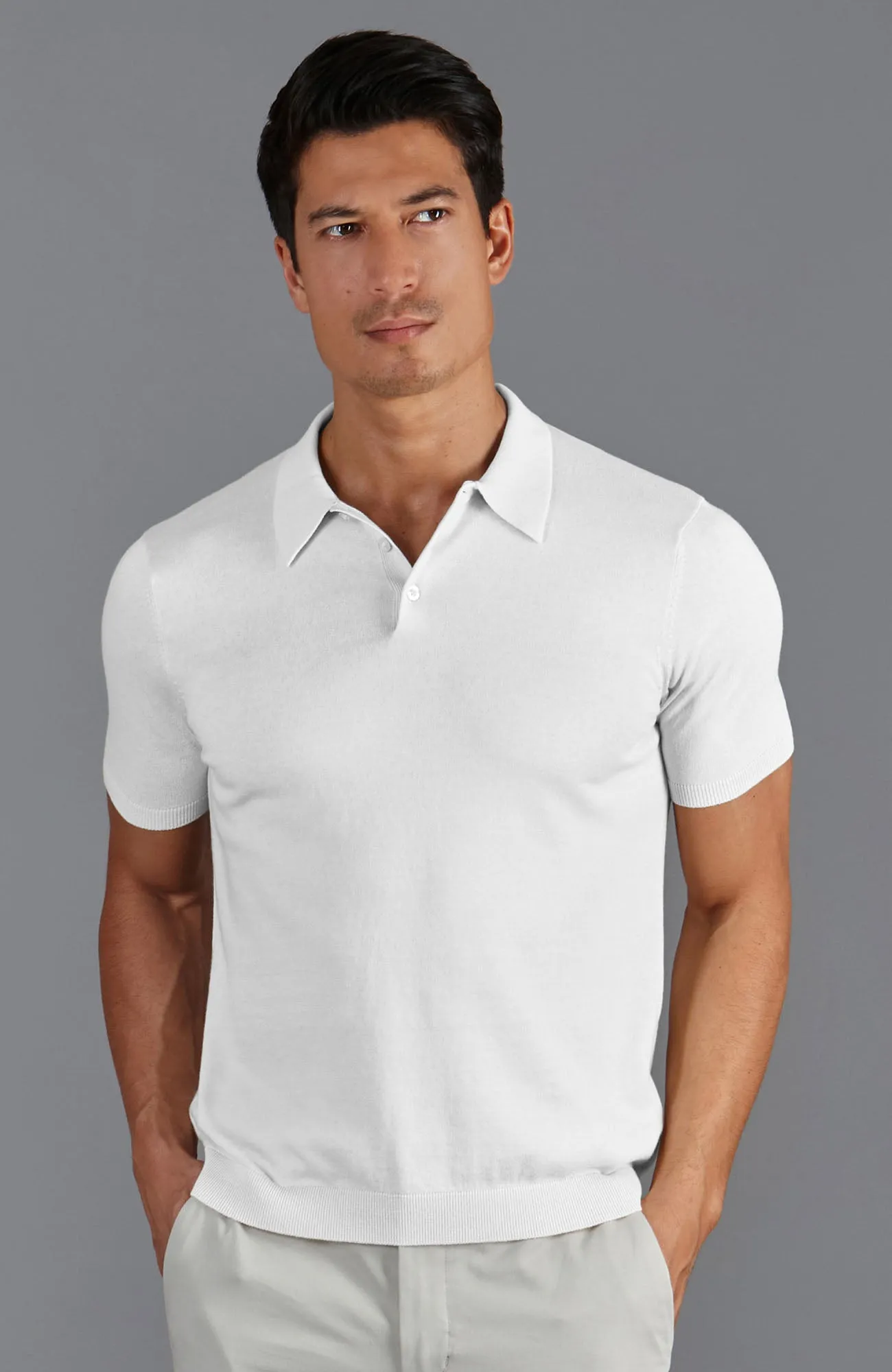 Mens Ultra Fine Cotton Short Sleeve Polo Shirt