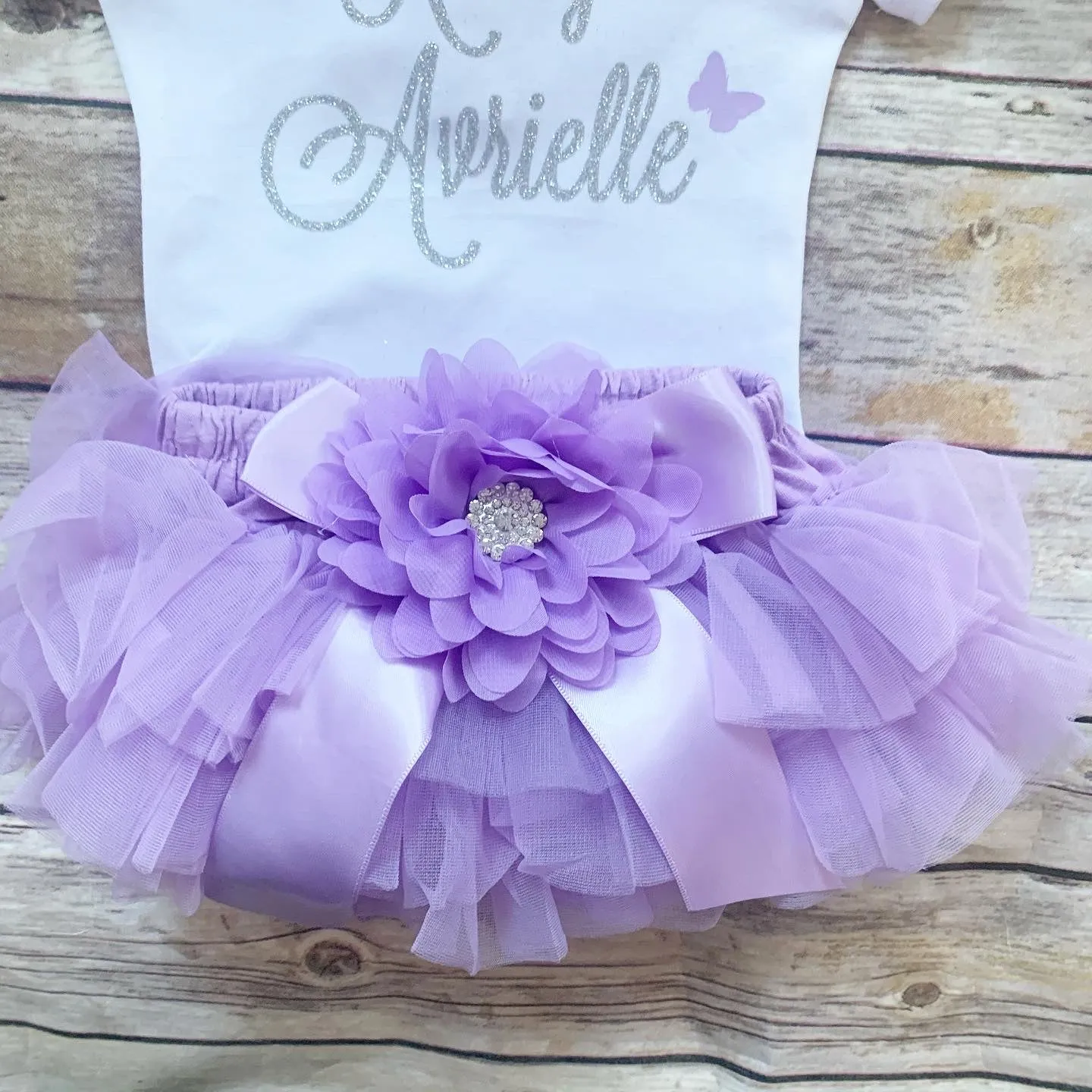 Personalized name outfit-lavender