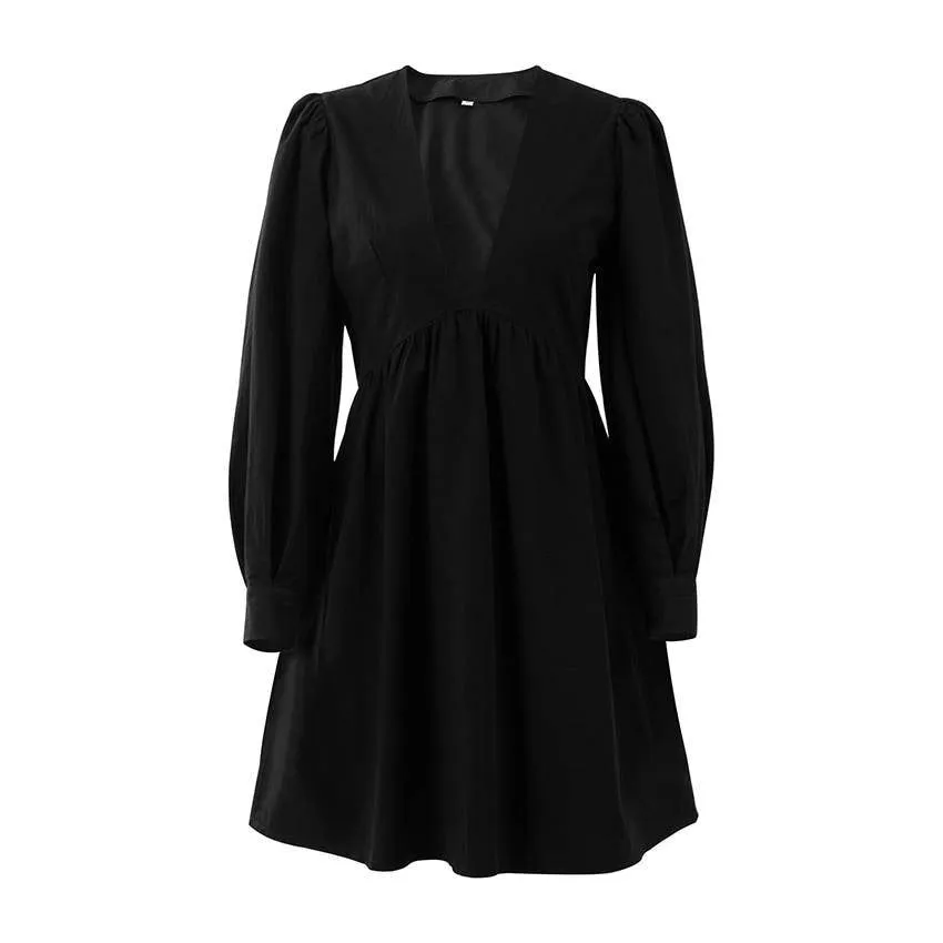 Puff Sleeve Mini Dress