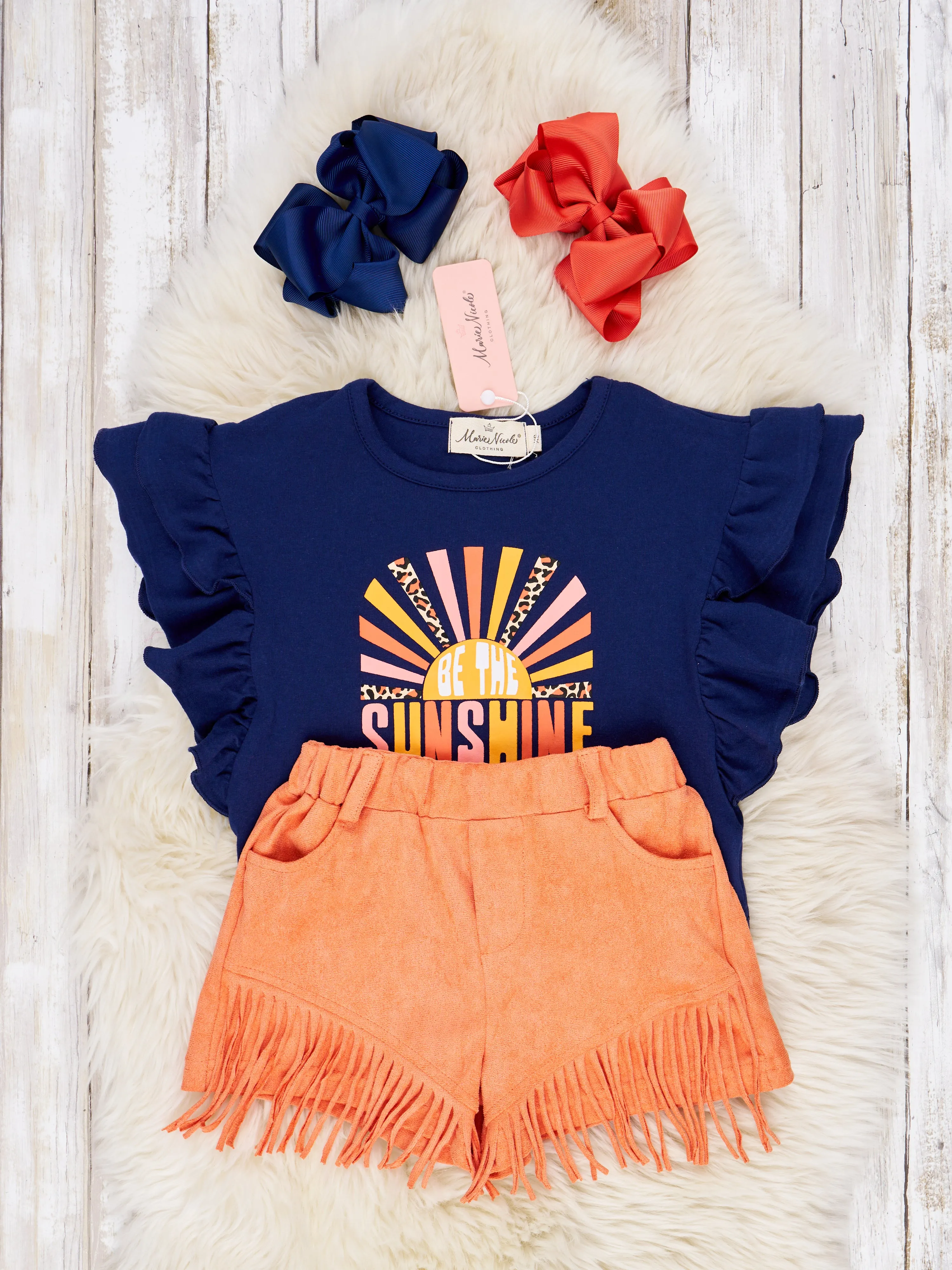 "Sunshine" Fringe Ruffle Outfit