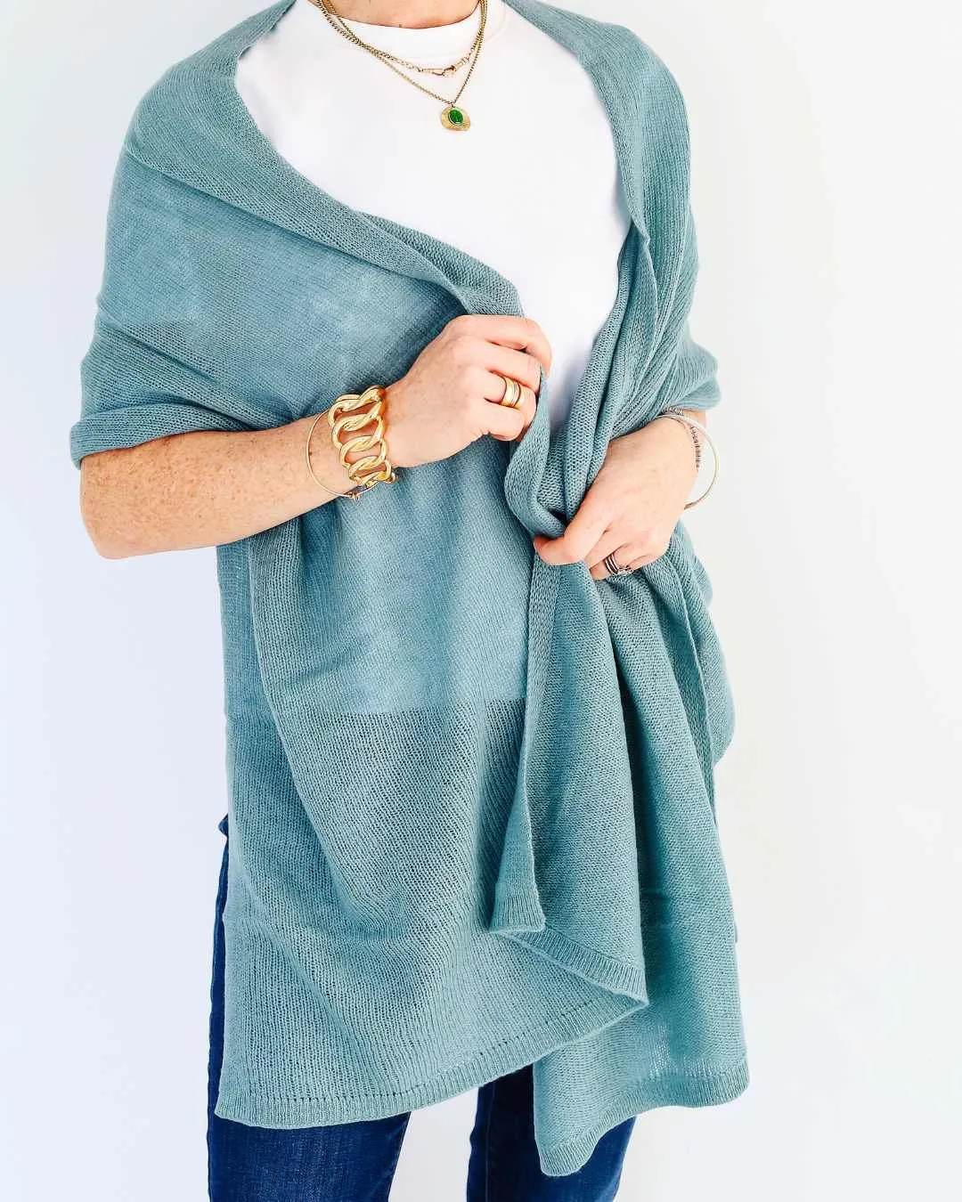 Sage Cashmere Featherlight Scarf Wrap