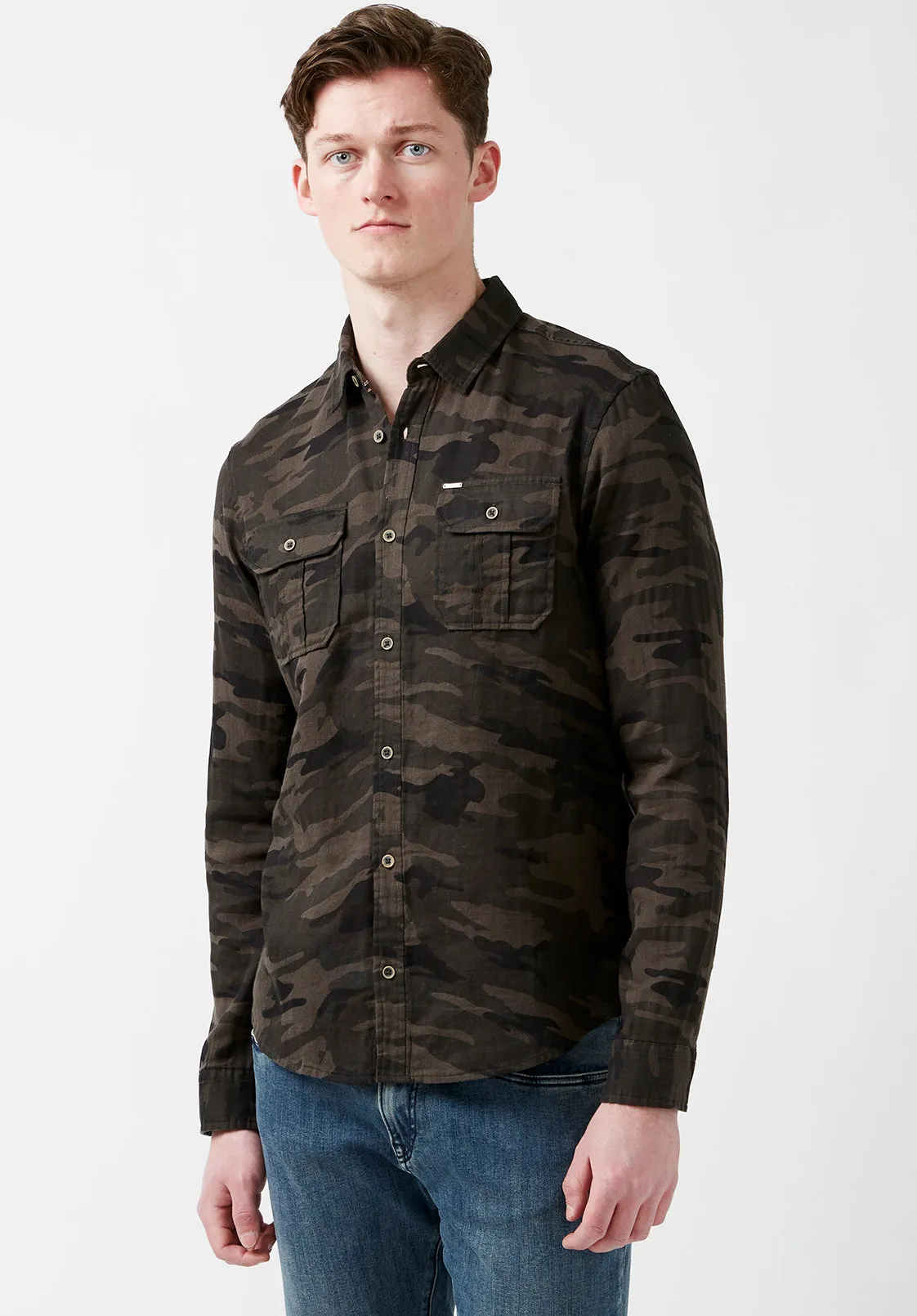 Sinop Charcoal Long-Sleeve Men’s Shirt - BM23888