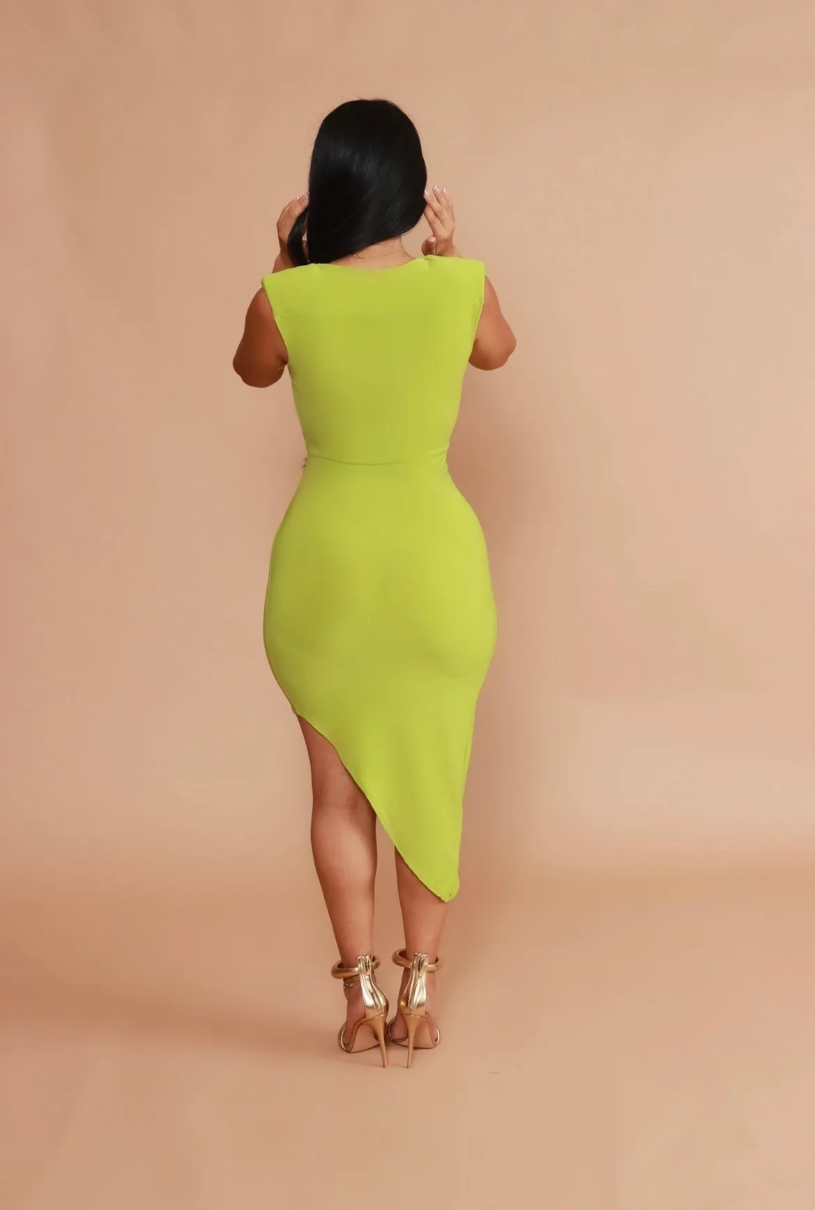 Stacey Avocado High-Low Dress