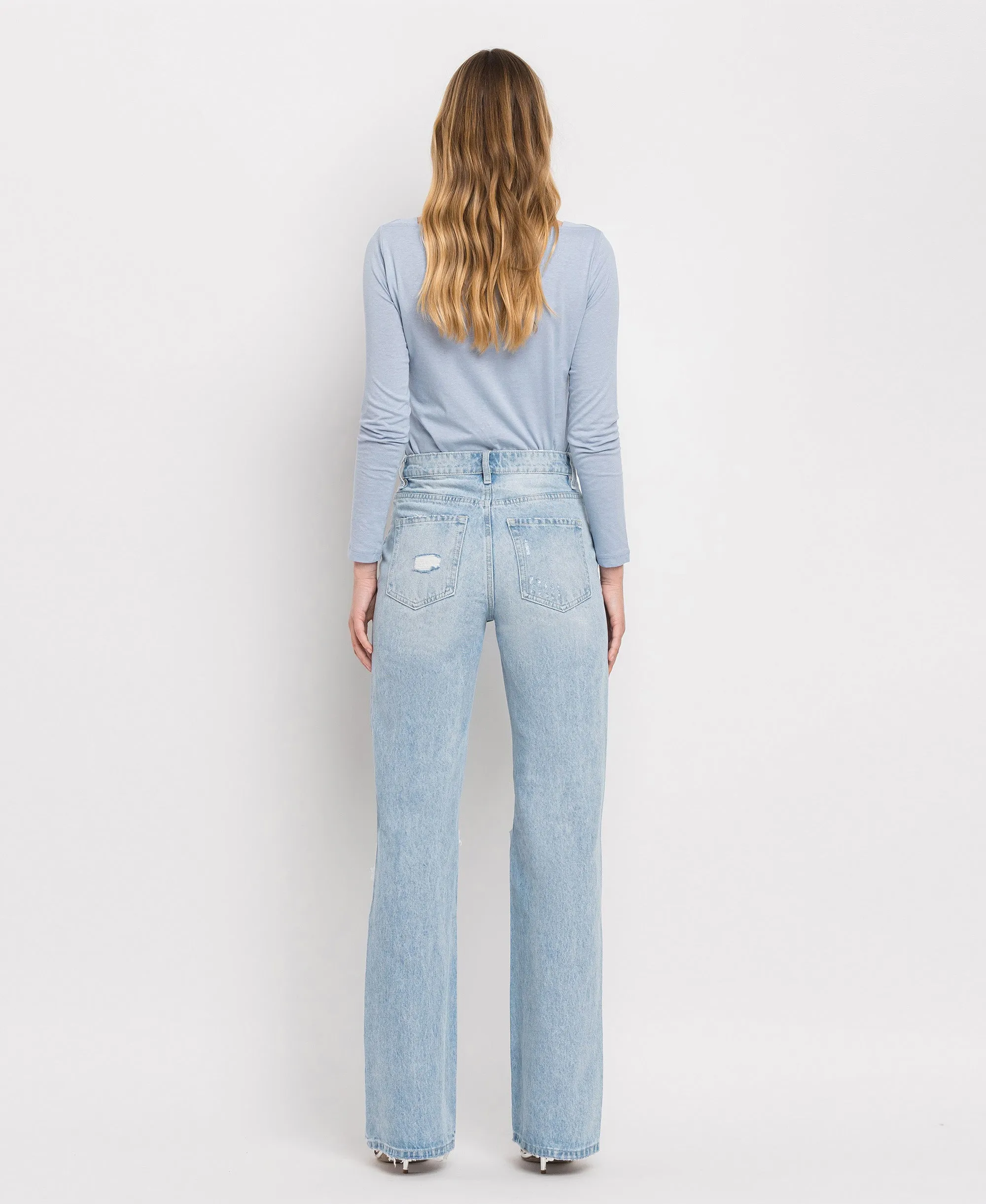 Sunny Plains - Super High Rise 90's Vintage Flare Denim Jeans