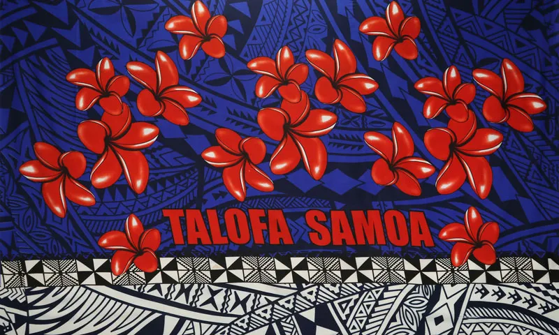 Talofa Samoa Plumeria Sarong