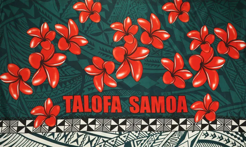 Talofa Samoa Plumeria Sarong