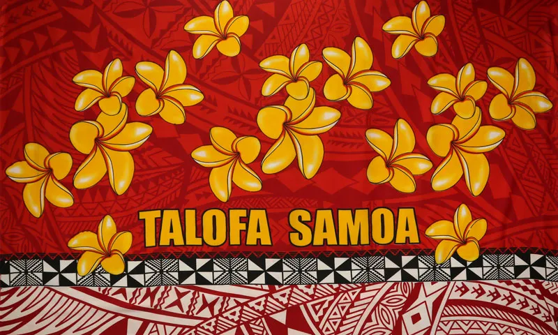 Talofa Samoa Plumeria Sarong