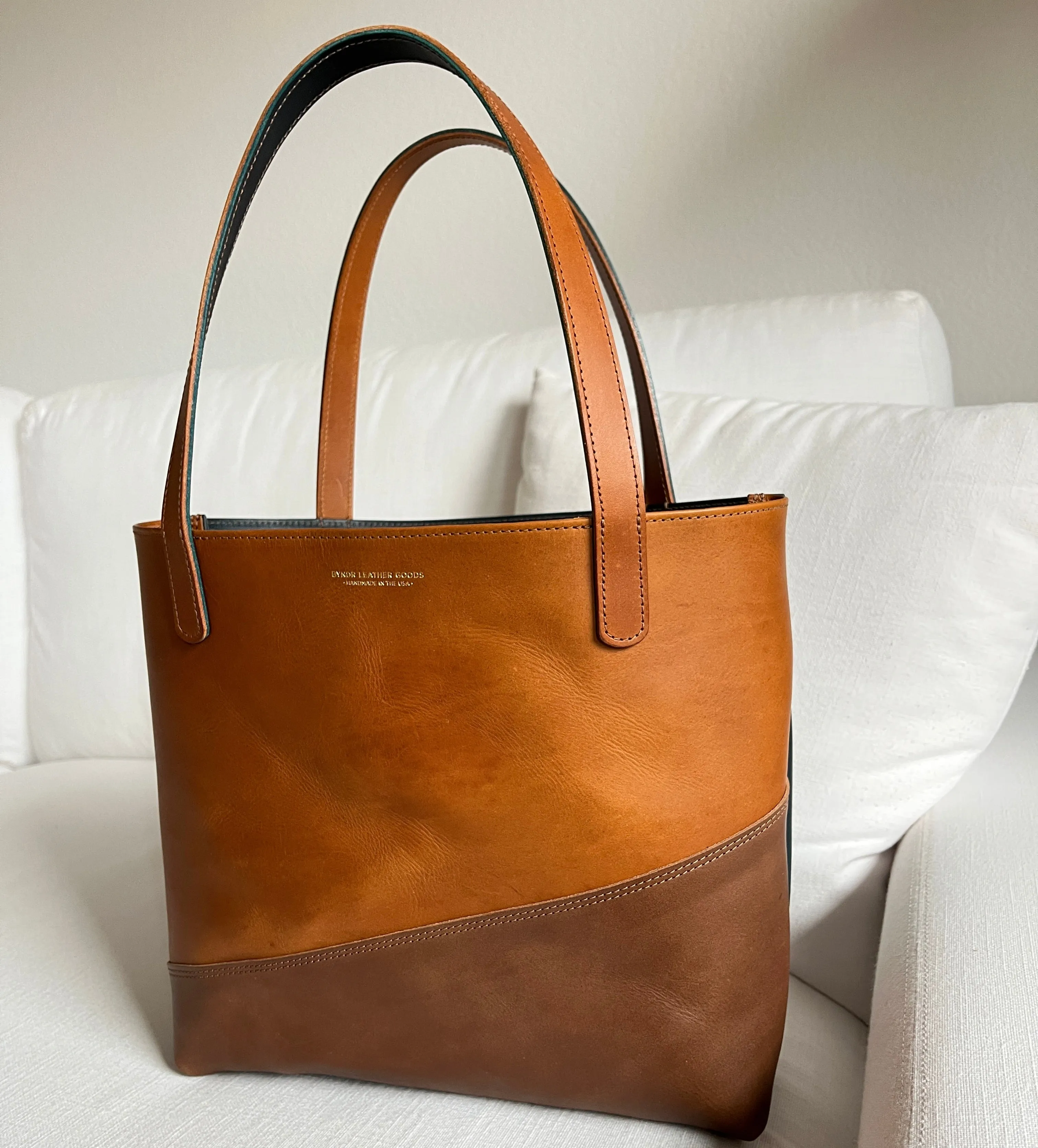 TOTE BAG BROWN   NAVY   COGNAC