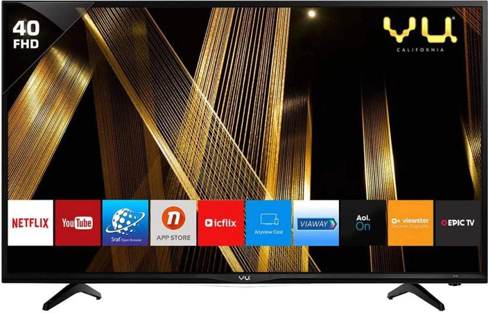 VU 100 cm (40 Inches) Full HD Smart LED TV 40 PL (Black)