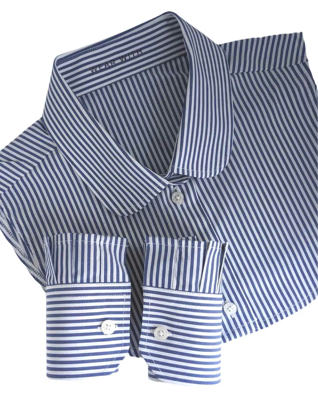 WearWith Fake Stripe Shirt Collar