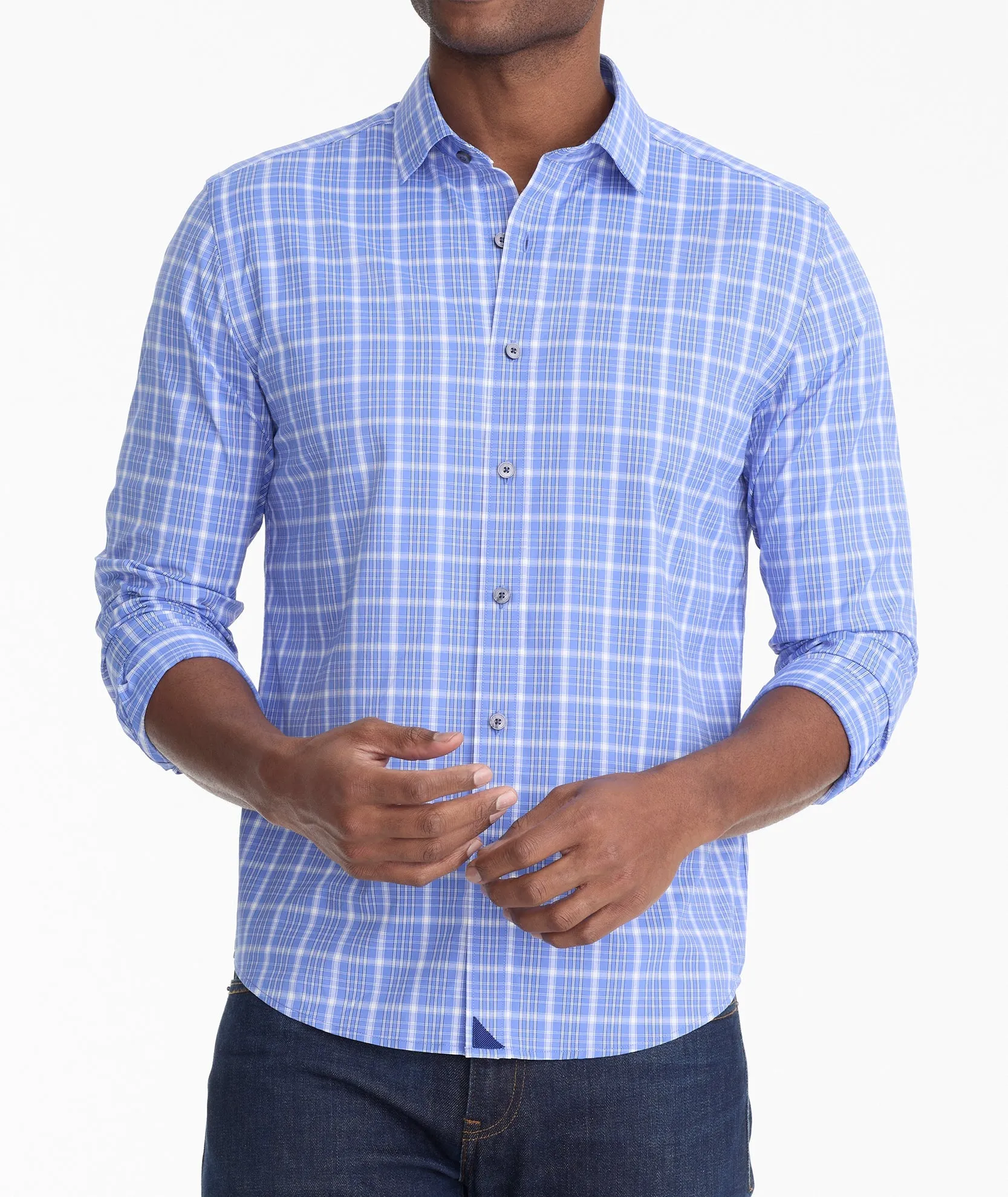 Wrinkle-Free Performance Jenkins Shirt